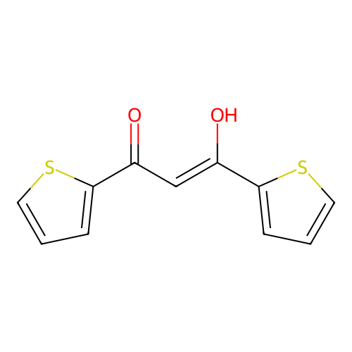 (Z)-3-Hydroxy-1,3-di(2-thienyl)-2-propen-1-one structure