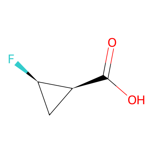 (1R,2R)-2-fluorocyclopropane-1-carboxylic acid structure