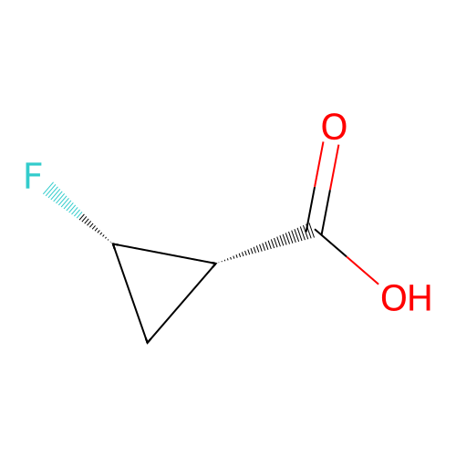 cis-2-Fluorocyclopropanecarboxylic acid structure