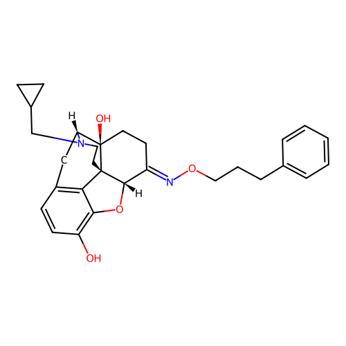 6-(3-Phenylpropyl)oximino naltrexone structure