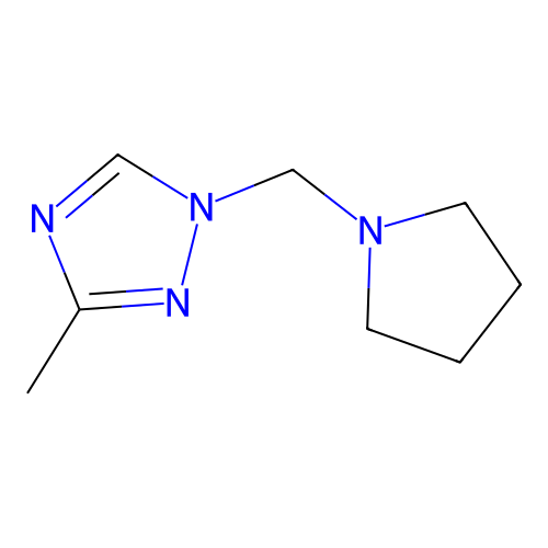 3-Methyl-1-pyrrolidin-1-ylmethyl-1h-[1,2,4]triazole structure