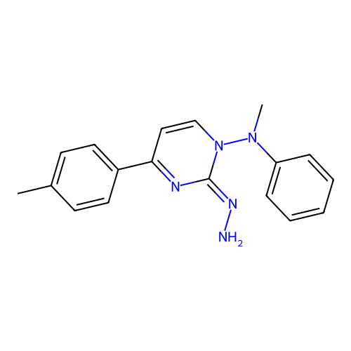 2-hydrazinylidene-N-methyl-4-(4-methylphenyl)-N-phenylpyrimidin-1-amine structure