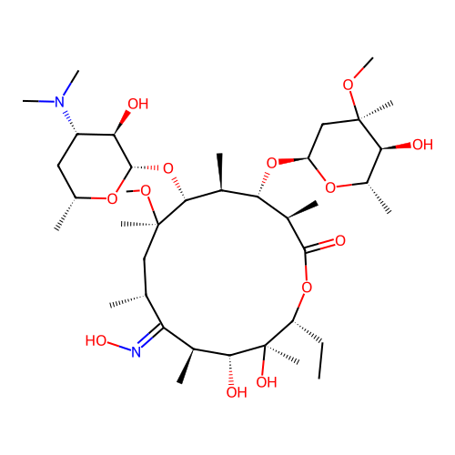 Clarithromycin 9-Oxime structure