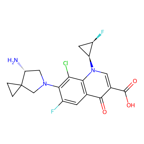 sitafloxacin isomer I(SSR) structure