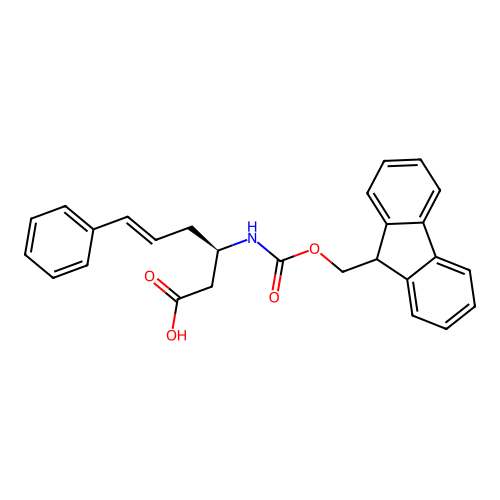 Fmoc-(R)-3-amino-(6-phenyl)-5-hexenoic acid structure