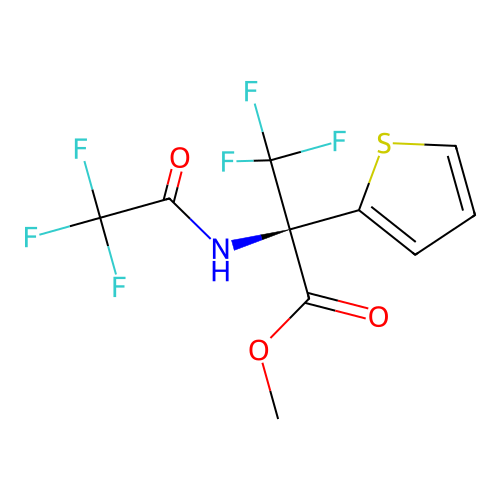 METHYL 3,3,3-TRIFLUORO-2-THIEN-2-YL-N-(TRIFLUOROACETYL)ALANINATE structure