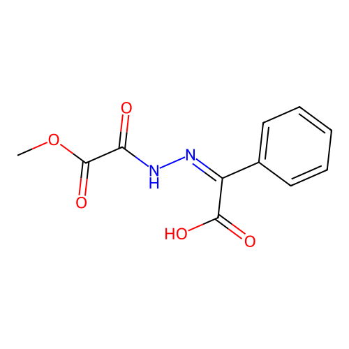 {[Methoxy(oxo)acetyl]hydrazono}(phenyl)acetic acid structure