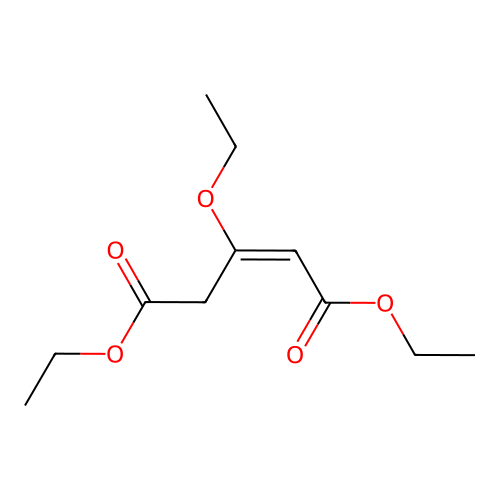 Diethyl 3-ethoxypent-2-enedioate structure