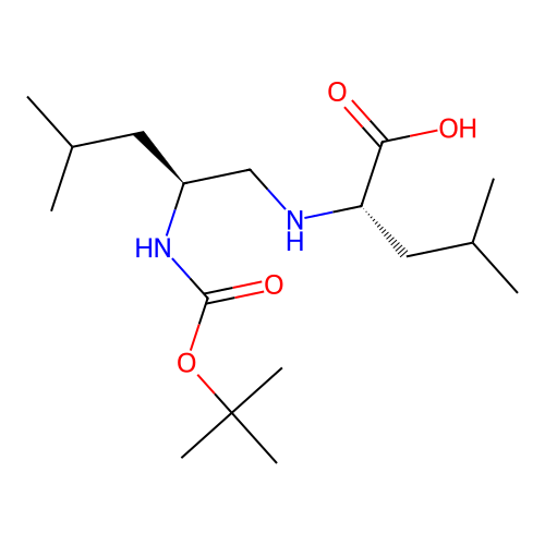 Boc-Leu-psi(CH2NH)Leu-OH structure