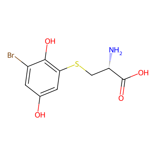 2-bromo-6-cystein-S-ylhydroquinone structure