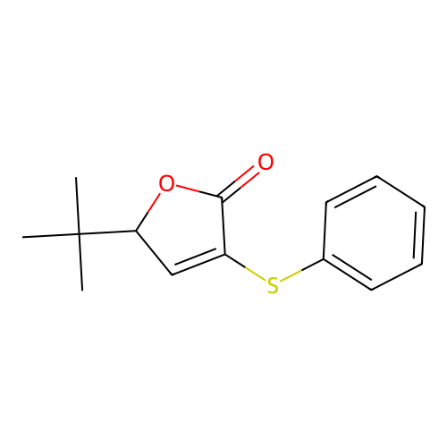 5-tert-Butyl-3-(phenylthio)-2(5H)-furanone structure
