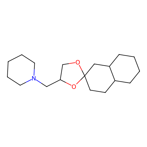 1-(Octahydro-spiro[[1,3]dioxolane-2,2'-naphthalen]-4-ylmethyl)-piperidine structure