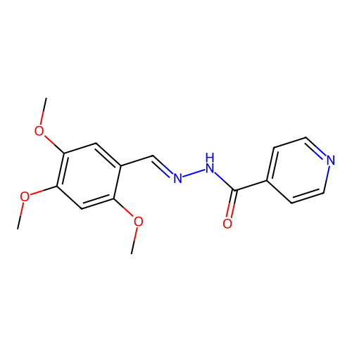 N-[(E)-(2,4,5-trimethoxyphenyl)methylideneamino]pyridine-4-carboxamide structure