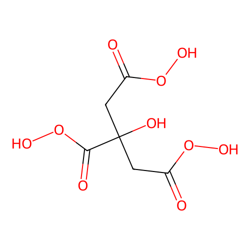1,2,3-Propanetricarboperoxoic acid, 2-hydroxy- structure