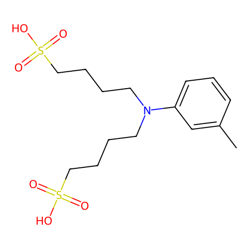 4-[(3-Methylphenyl)(4-sulfobutyl)amino]butane-1-sulfonic acid structure