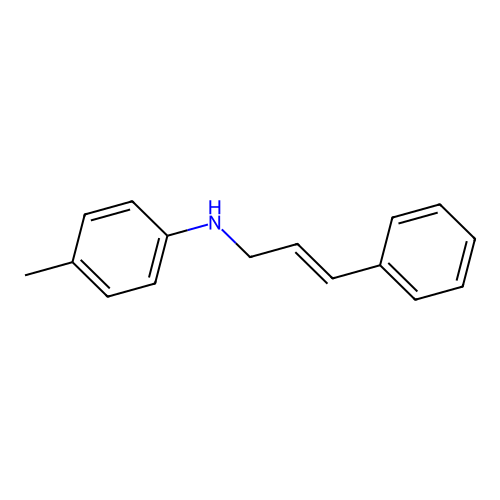 4-methyl-N-[(E)-3-phenylprop-2-enyl]aniline structure