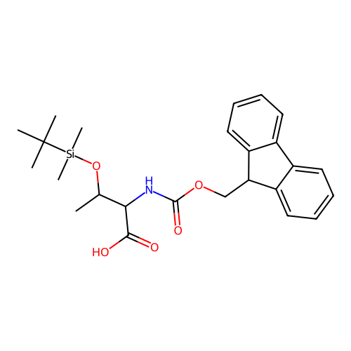 N-(((9H-Fluoren-9-yl)methoxy)carbonyl)-O-(tert-butyldimethylsilyl)-L-threonine structure