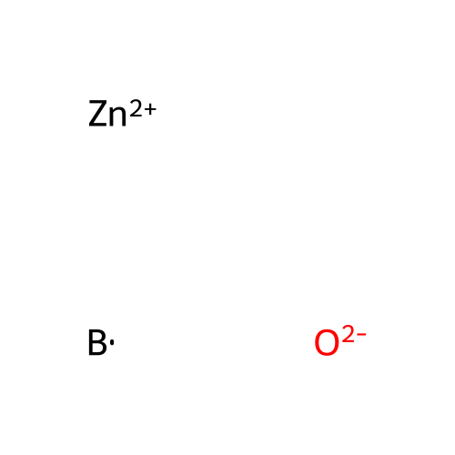 Boron zinc oxide (B6Zn2O11) structure