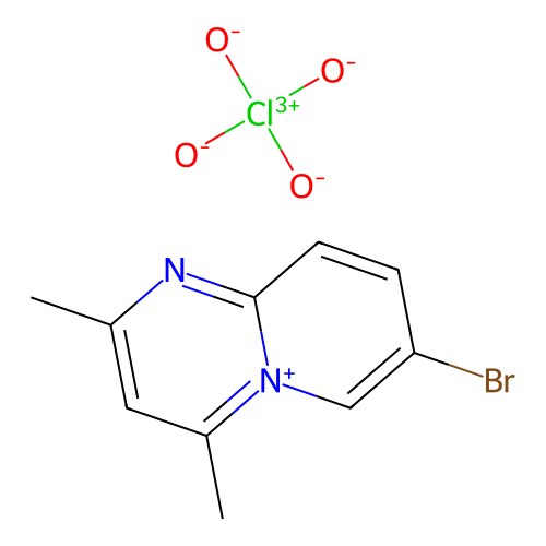 7-Bromo-2,4-dimethylpyrido[1,2-a]pyrimidin-5-ium perchlorate structure