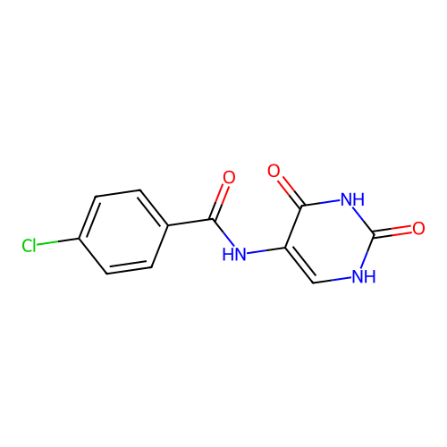 4-chloro-N-(2,4-dioxo-1,2,3,4-tetrahydropyrimidin-5-yl)benzamide structure