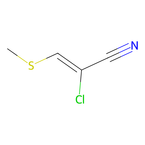 2-Propenenitrile, 2-chloro-3-(methylthio)- structure