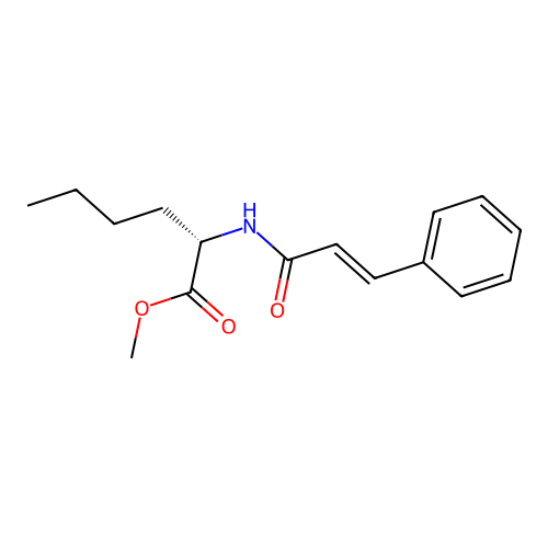 DL-Norleucine, N-(1-oxo-3-phenyl-2-propenyl)-, methyl ester, (E)- structure