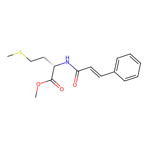 L-Methionine, N-(1-oxo-3-phenyl-2-propenyl)-, methyl ester, (E)- structure