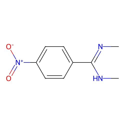 N,N'-dimethyl-4-nitrobenzenecarboximidamide structure