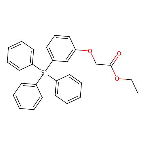 Ethyl 2-(3-(triphenylstannyl)phenoxy)acetate structure