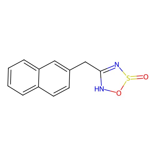 4-(naphthalen-2-ylmethyl)-5H-1,2,3,5-oxathiadiazole 2-oxide structure