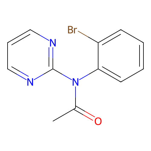 N-(2-溴苯基)-N-(2-嘧啶yl)乙酰胺 structure