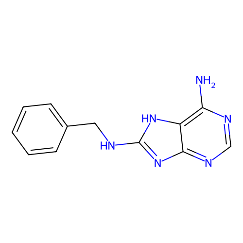 8-N-benzyl-7H-purine-6,8-diamine structure