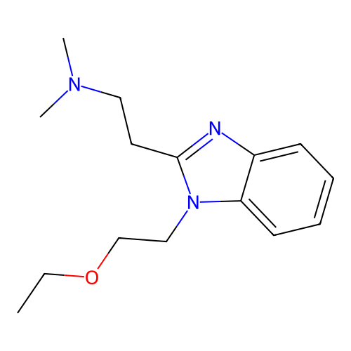 1H-Benzimidazole-2-ethanamine, 1-(2-ethoxyethyl)-N,N-dimethyl- structure