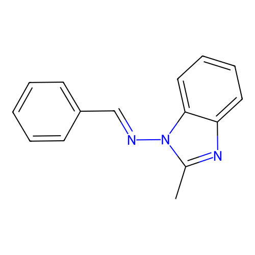 1-Benzylideneamino-2-methylbenzimidazole structure