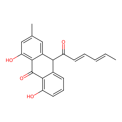 10-Sorbylchrysarobin structure