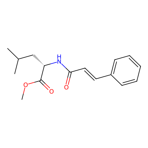 DL-Leucine, N-(1-oxo-3-phenyl-2-propenyl)-, methyl ester, (E)- structure