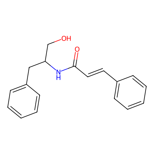 2-Propenamide, N-(1-(hydroxymethyl)-2-phenylethyl)-3-phenyl-, (E)-(+-)- structure