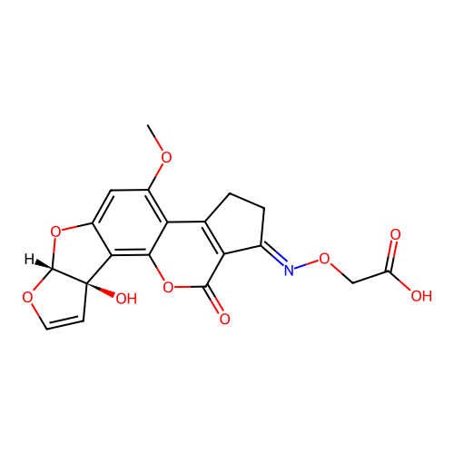 Aflatoxin M1-(O-carboxymethyl)oxime structure