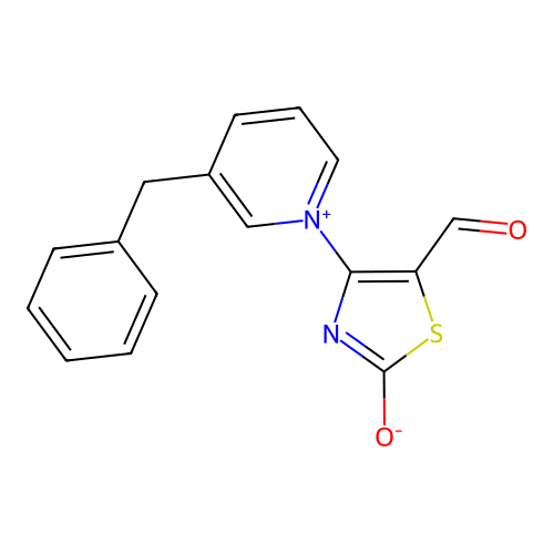 4-(3-Benzylpyridinium-1-yl)-5-formyl-2-oxo-1,3-thiazol-3-ide structure