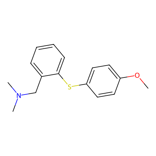 N-{2-[(4-methoxyphenyl)sulfanyl]benzyl}-N,N-dimethylamine structure