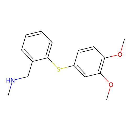 N-{2-[(3,4-dimethoxyphenyl)sulfanyl]benzyl}-N-methylamine structure