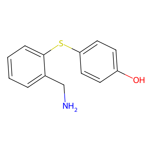 4-{[2-(Aminomethyl)phenyl]sulfanyl}phenol structure