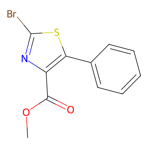 Methyl 2-bromo-5-phenyl-1,3-thiazole-4-carboxylate structure