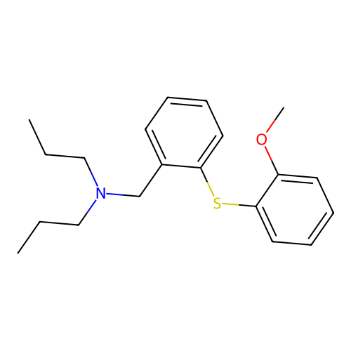 N-{2-[(2-methoxyphenyl)sulfanyl]benzyl}-N,N-dipropylamine structure