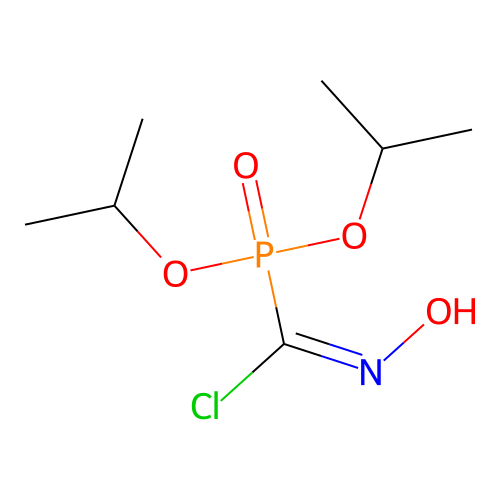 Phosphonic acid, (chloro(hydroxyimino)methyl)-, bis(1-methylethyl) ester structure