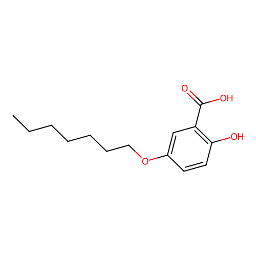 Benzoic acid, 5-(heptyloxy)-2-hydroxy- structure