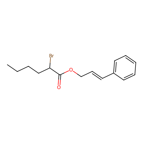3-Phenylprop-2-enyl 2-bromohexanoate structure