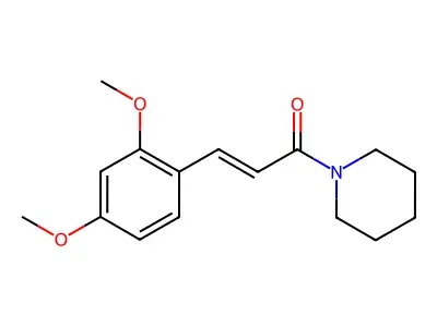 (E)-3-(2,4-dimethoxyphenyl)-1-(piperidin-1-yl)prop-2-en-1-one structure