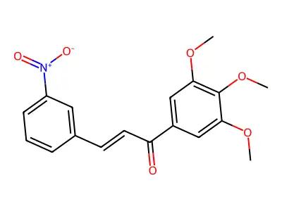 (E)-3-(3-nitrophenyl)-1-(3,4,5-trimethoxyphenyl)prop-2-en-1-one structure