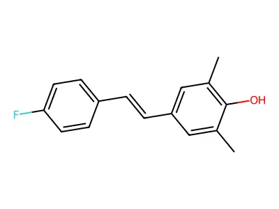 4-[2-(4-Fluorophenyl)ethenyl]-2,6-dimethylphenol structure